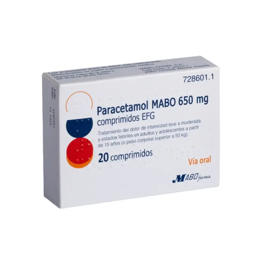 Parasetamoli Mabo 650 mg Efg-tabletit, 20 tablettia