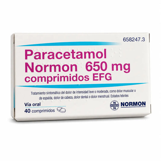 Paracetamol Normon Efg 650 mg, 40 tablettia