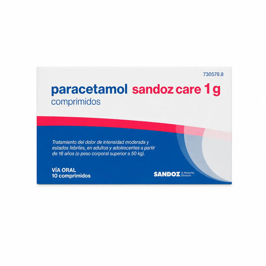 Paracetamol Sandoz Care 1 g, 10 tablettia