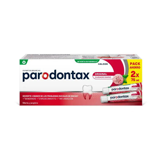 Parodontax Original -yrttihammastahna ikenien hoitoon, 2 x 75 ml