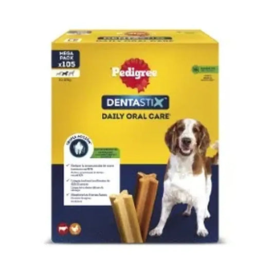 Pedigree Dentastix 105 15 × 7 pikkupalat, keskikokoiset 