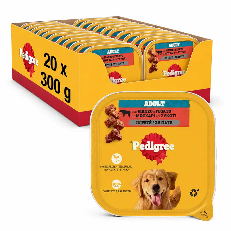 Pedigree-naudanmaksa-ruokapurkki, 20 x 300 g:n pakkaus