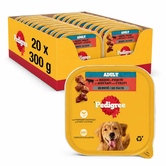 Pedigree-naudanmaksa-ruokapurkki, 20 x 300 g:n pakkaus