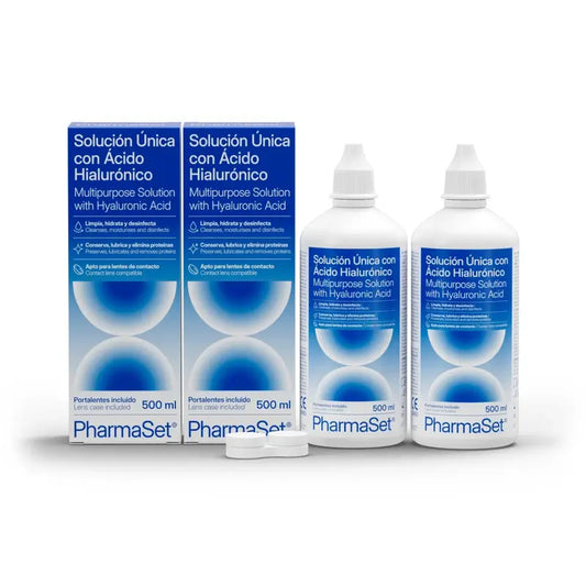 Pharmaset Solucion Única Ha, 2 x 500 ml