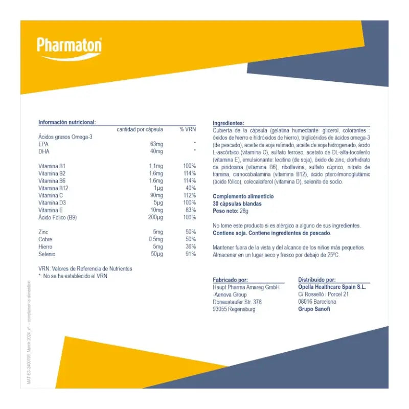 Pharmaton 50 Plus 30 kapselia