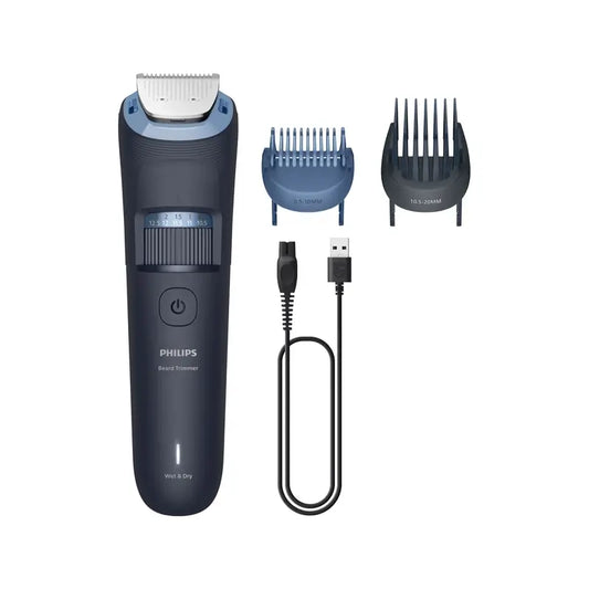 Philipsin 3000-sarjan partatrimmeri – partanhoito kokonaan metallisilla terilläbeard Trimmer 