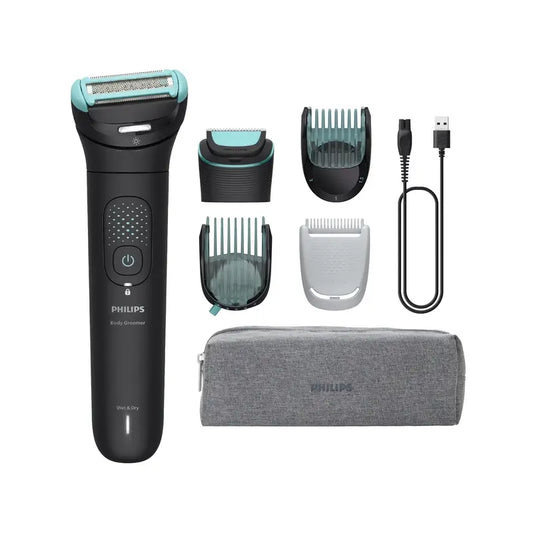Philips Body Groomer 7000 -sarja, joustava 2D-leikkuupää sekä Bodyshaver-trimmaus- ja parranajo-järjestelmä 