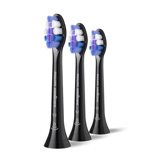 Philips Sonicare Sensitive -harjaspäät, mustat, herkille hampaille, 8 kpl:n pakkaus