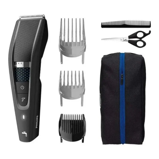 Philips Series 5000 -hiustenleikkuri, mukana kova kantolaukku, 28 leikkausasetusta