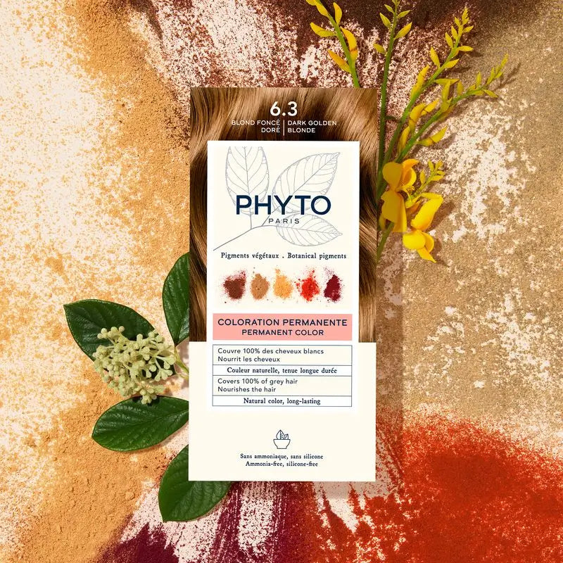 PHYTO Phytocolor 6.3 pysyvä hiusväri, tumman kullanvaalea sävy