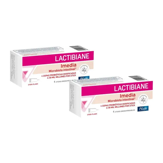 Pileje Lactibiane Imedia -pakkaus, 2 x 4 annospussia