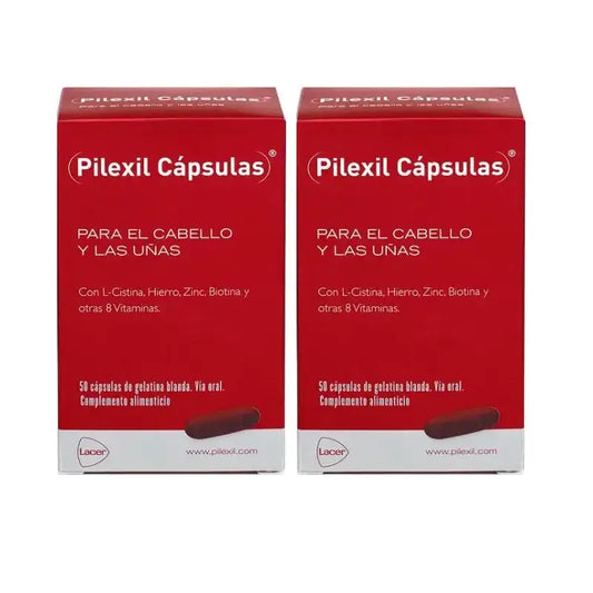Pilexil-kapselit, pakkaus 2 x 50 kapselia.