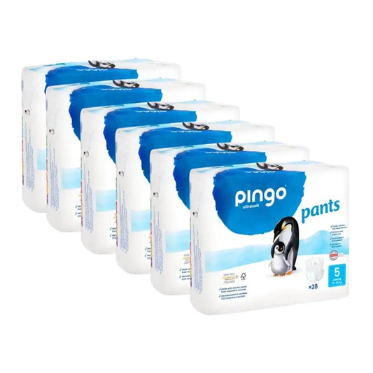 Pingo-ekologiset vaippahousut, koko 5 (11–25 kg), 6 x 28 kpl 