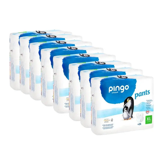 Pingo-ekologiset vaippahousut, koko 6 (16 kg+), 8 x 26 kpl 