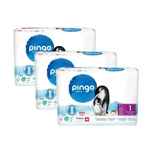 Pingo-ekologiset vaipat, koko 1 (2–5 kg), 3 x 27 kpl
