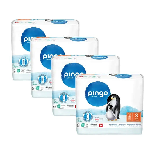 Pingo-ekologiset vaipat, koko 3 (4–9 kg), 4 x 44 kpl