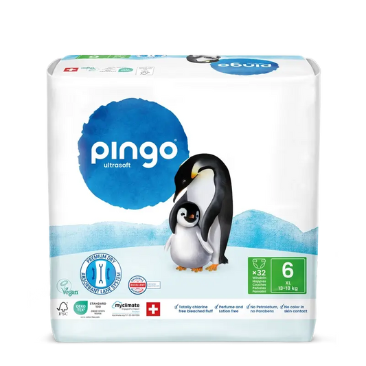 Pingo-ekologiset vaipat, koko 6 (13–18 kg), 32 kpl