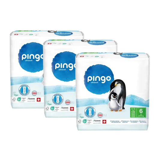 Pingo-ekologiset vaipat, koko 6 (13–18 kg), 3 x 32 kpl