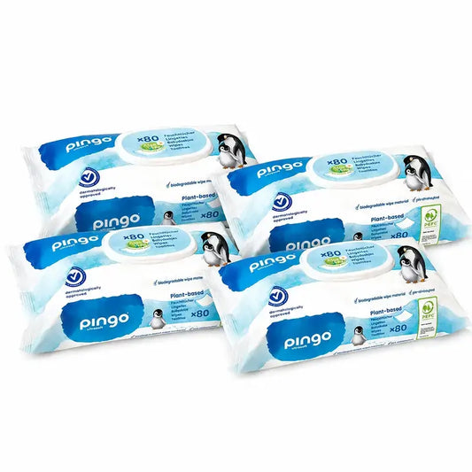 Pingo biohajoavat kosteuspyyhkeet, 4 x 80 kpl:n pakkaus