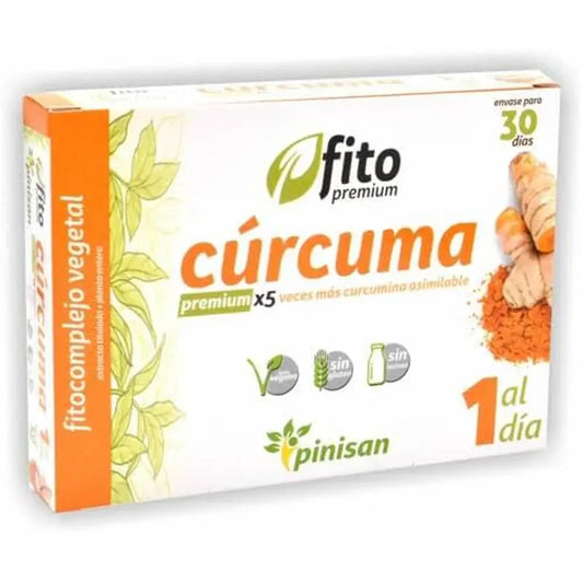 Pinisan Fitopremium Curcuma, 30 kapselia