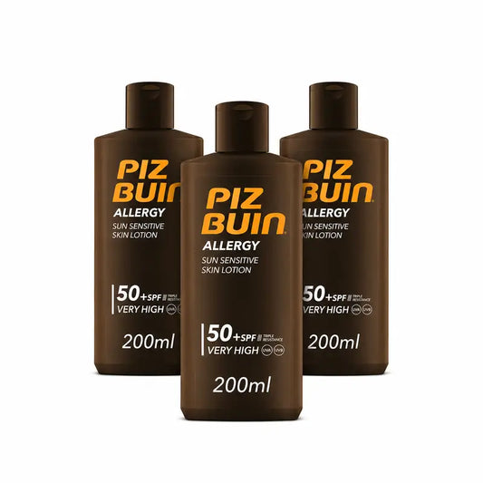Piz Buin Allergy vartalolle tarkoitettu aurinkovoide SPF50, 3 x 200 ml:n pakkaus
