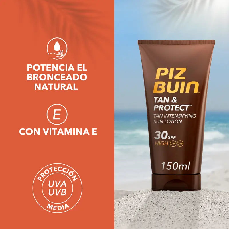 Piz Buin Tan & Protect -aurinkovoide, joka tehostaa rusketusta, SPF 30, 150 ml