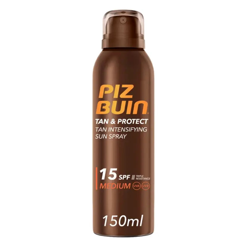 Piz Buin Tan & Protect -aurinkosuihke, joka tehostaa rusketusta, SPF 15, 150 ml  