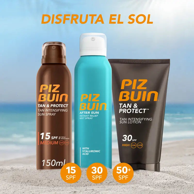 Piz Buin Tan & Protect -aurinkosuihke, joka tehostaa rusketusta, SPF 15, 150 ml  