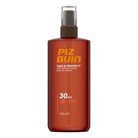 Piz Buin Tan & Protect -rusketuksen kiihdyttävä öljysuihke SPF30, 150 ml