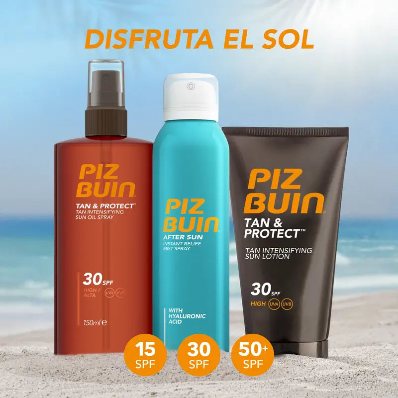 Piz Buin Tan & Protect -rusketuksen kiihdyttävä öljysuihke SPF30, 150 ml