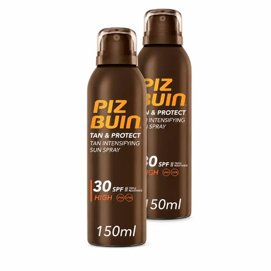 Piz Buin Tan & Protect -aurinkosuihke, rusketusta tehostava, SPF 30, 2 x 150 ml:n pakkaus