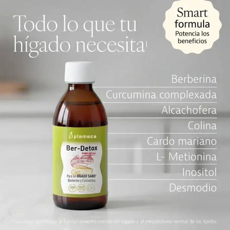 Plameca Ber-Detox, mansikanmakuinen, 250 ml