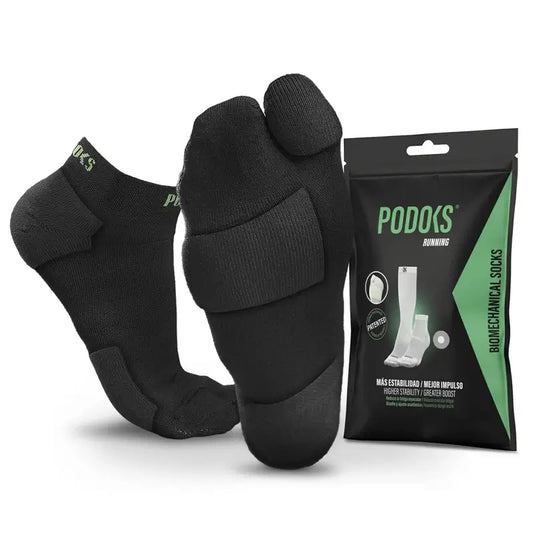 Podoks H2-juoksusukat, nilkkapituiset, mustat