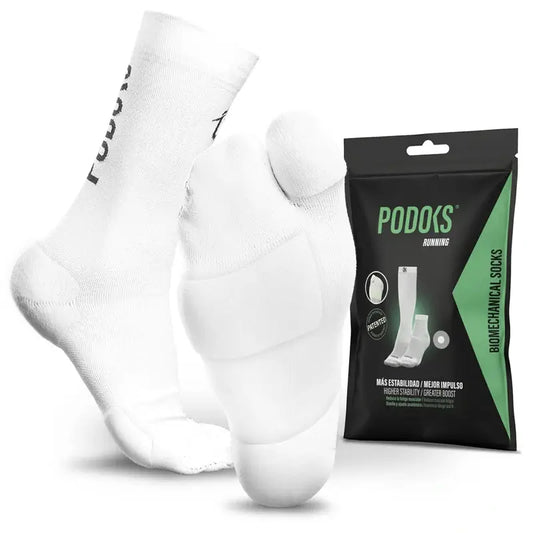 Podoks korkeavartiset juoksusukat H5, valkoiset