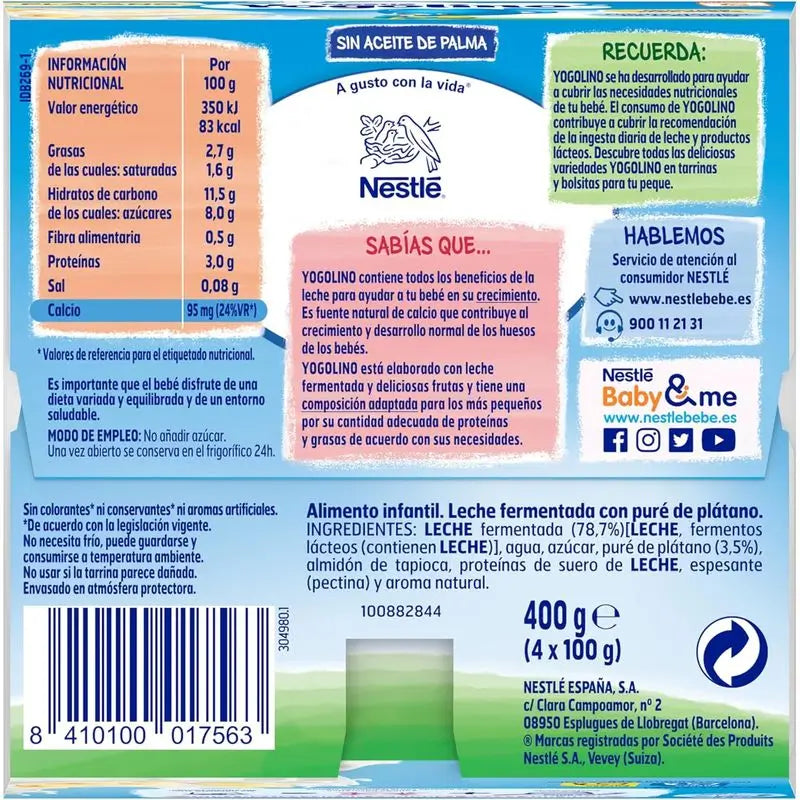 Nestlé Yogolino Banaani, 4 x 100 g