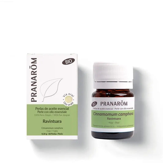 Pranarôm Ravintsara-eteerinen öljy, luomua, 60 kapselia, 100 mg 