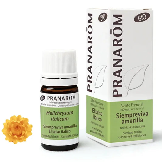 Pranarom Keltainen immervilla -öljy, luomuelintarvikekäyttöön tarkoitettu eteerinen öljy, 5 ml.