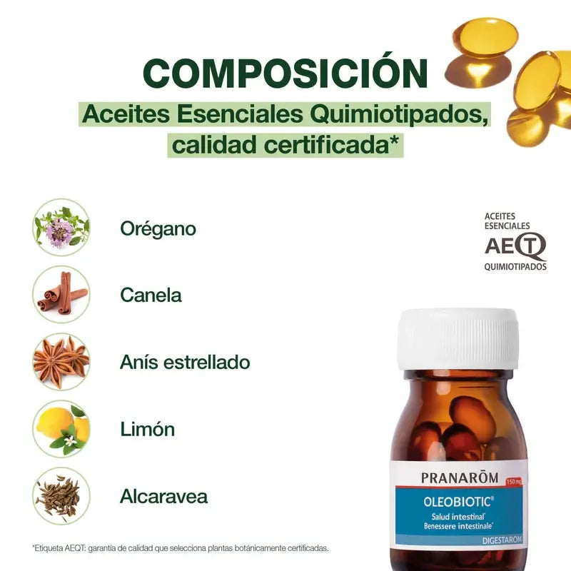 Pranarom Digestarom Oleobiotic Suoliston terveys, 15 kapselia