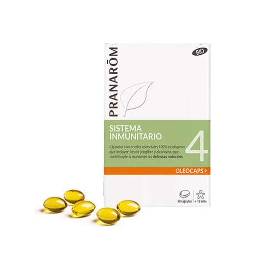 Pranarom Oleocaps 4 Organic Natural Defences, 30 Capsules