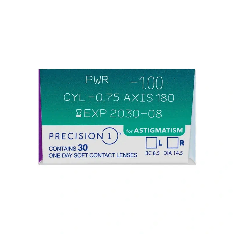 Precision1 Toriset päivittäiskäyttöiset piilolinssit, 30 kpl