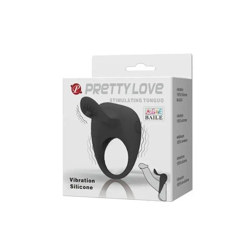 Prettylove Tonguo -vibro-sormus, musta