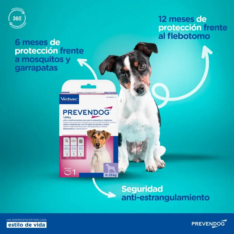 Virbac Prevendog -lois torjuntakaulapanta 75 cm, 2 kpl