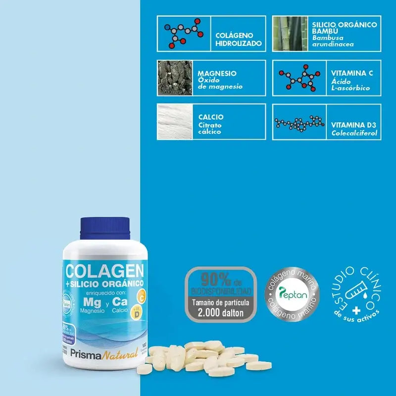 Prisma Natural Peptan-merikollageeni + orgaaninen pii, 180 tablettia