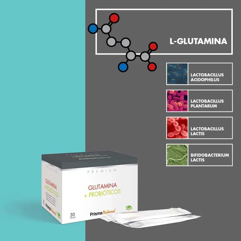 Prisma Premium Glutamiini + probiootit, 30 annospussia