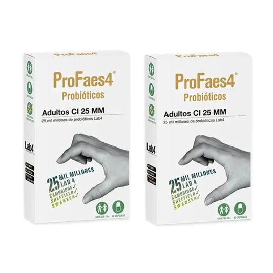 Profaes4 Probiootit aikuisille Ci 25 mm, 2 x 30 tablettia sisältävä pakkaus