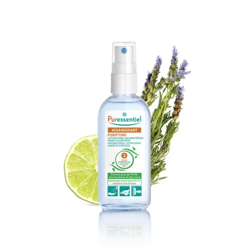Puressentiel puhdistava käsien ja pintojen suihkevoide, 80 ml