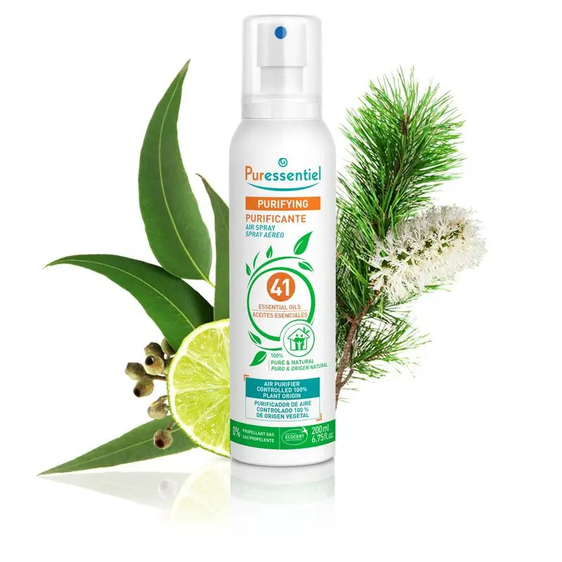 Puressentiel - ilmanpuhdistava suihke, jossa on 41 eteeristä öljyä, 200 ml
