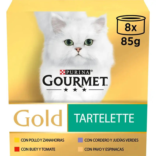 Purina Gourmet Gold Tartallette, 8 x 85 g:n pakkaus, kissan märkäruoka