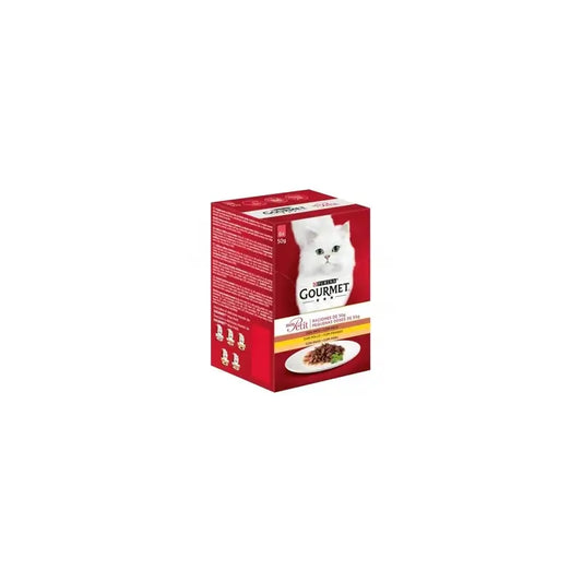 Purina Gourmet Mon Petit Linnut, 6 x 50 g:n pakkaus, kissan kostearuoka