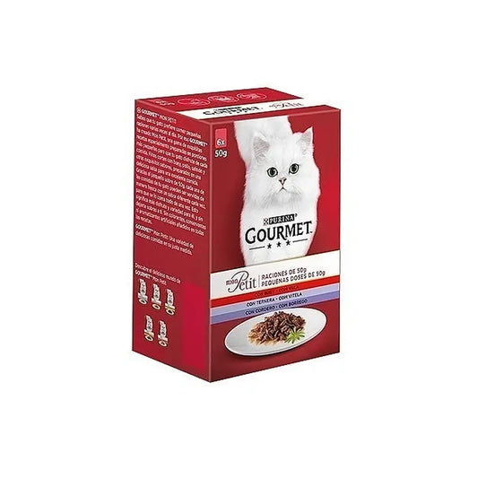 Purina Gourmet Mon Petit Carnes, 6 x 50 g:n pakkaus, kissan kostearuoka